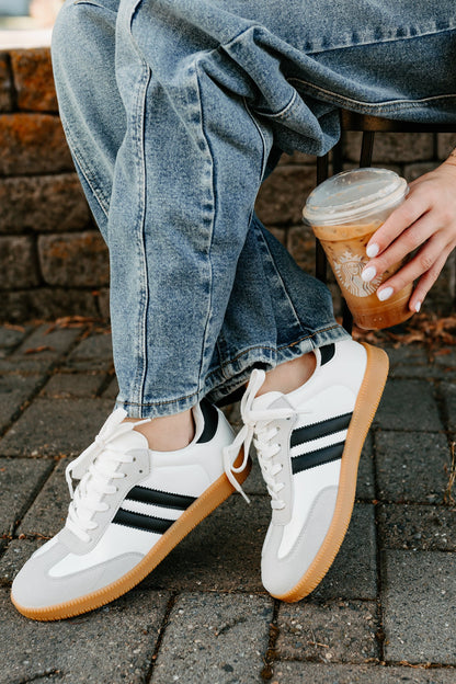 Vibes In Motion Lace-Up Platform Sneakers (White)