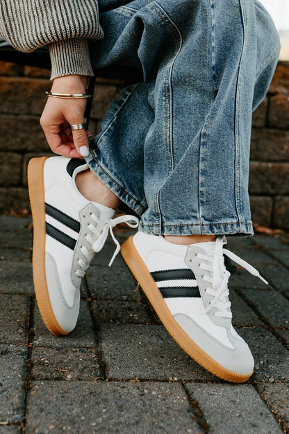 Vibes In Motion Lace-Up Platform Sneakers (White)