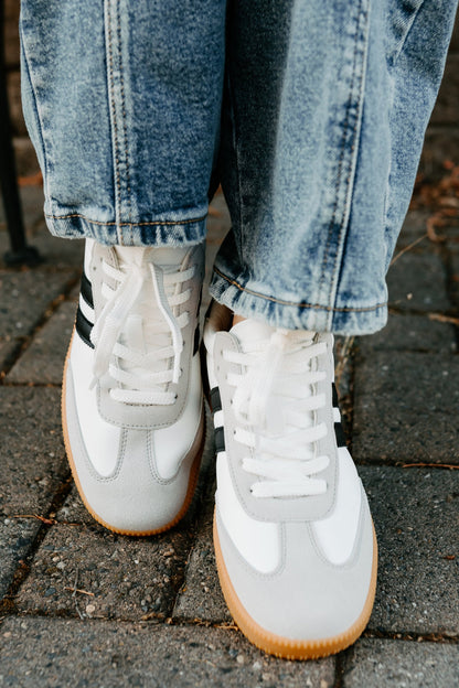 Vibes In Motion Lace-Up Platform Sneakers (White)