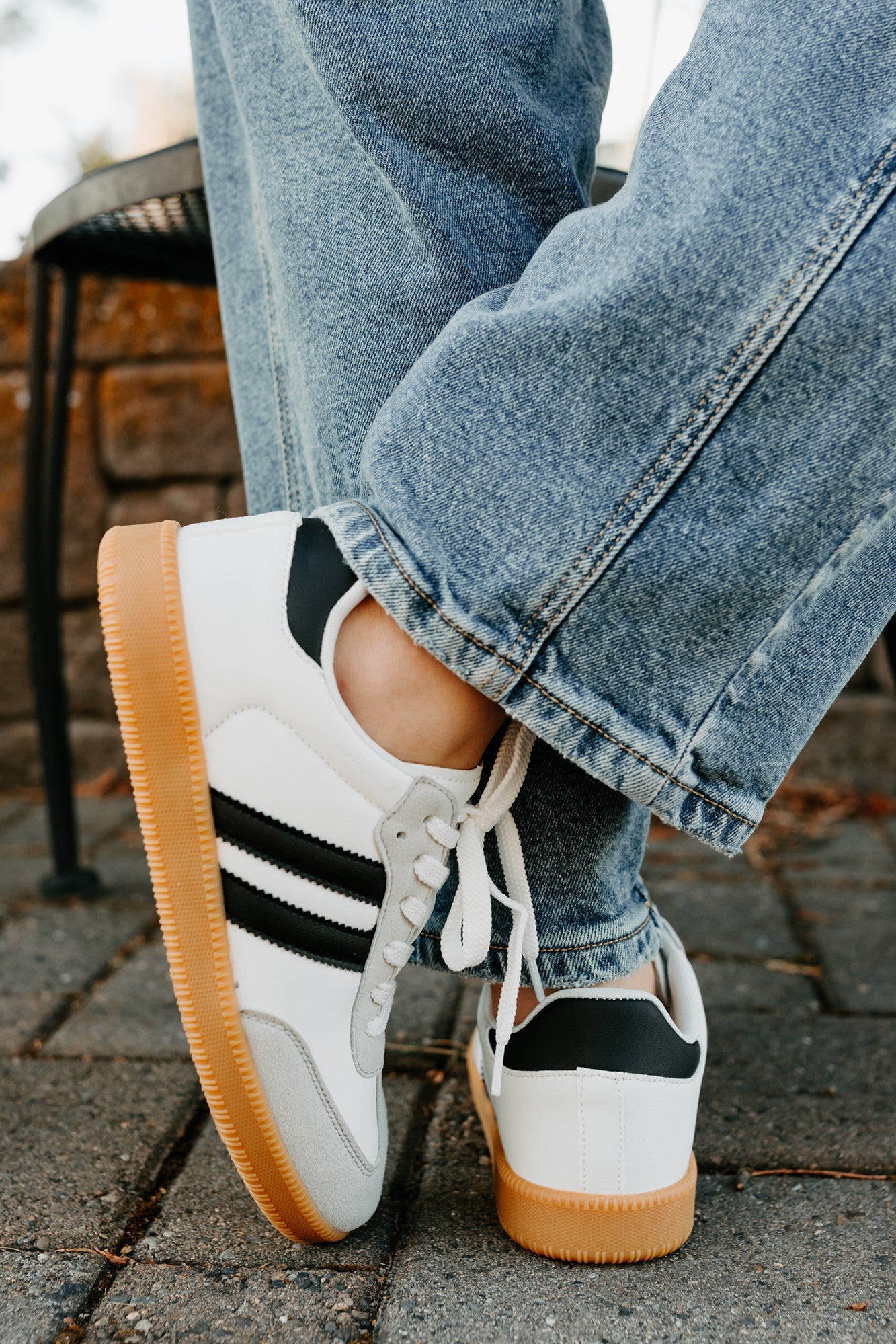 Vibes In Motion Lace-Up Platform Sneakers (White)