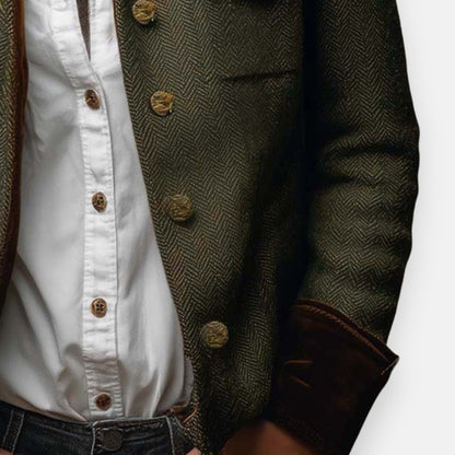 Claire | Refined Velvet-Trim Jacket