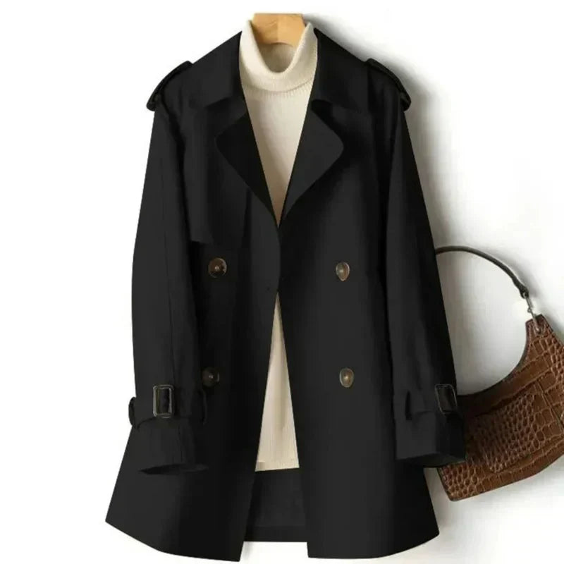 Classic double-breasted trench coat for women | Casual