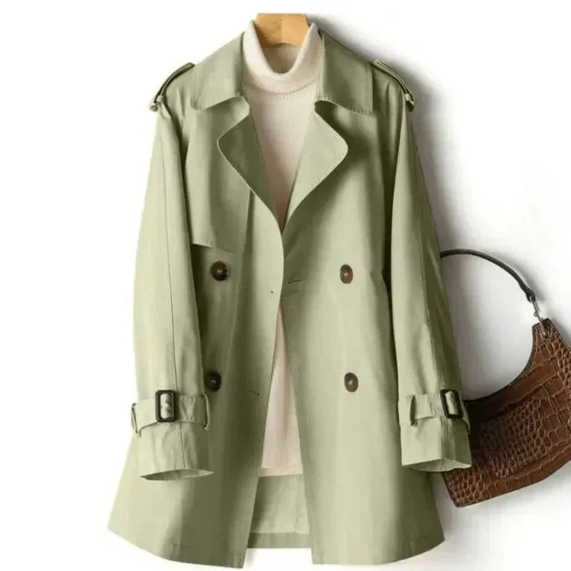 Classic double-breasted trench coat for women | Casual