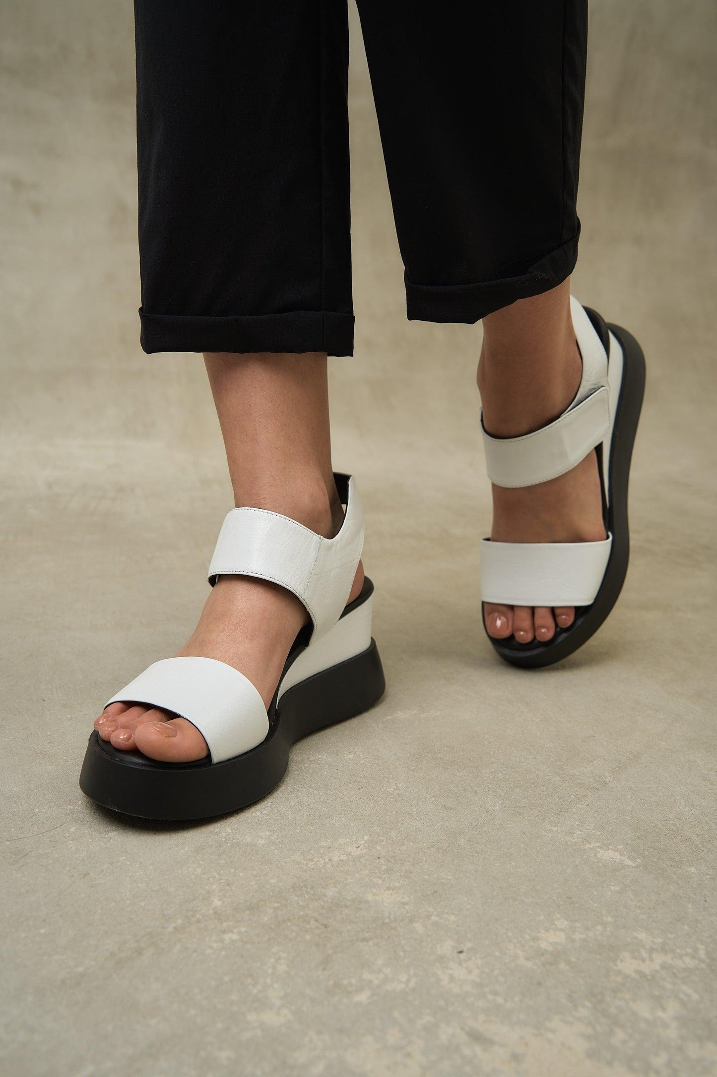 Blair | Platform Shoes - Beige