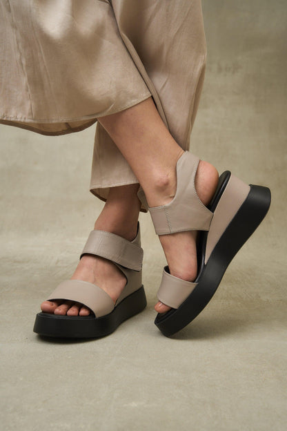Blair | Platform Shoes - Beige