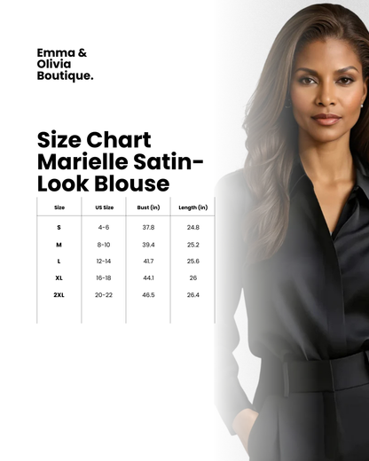 MARIELLE SATIN-LOOK BLOUSE