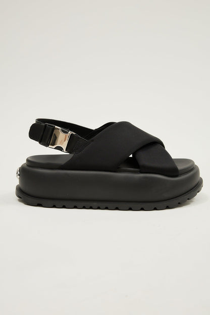 Blair | Black Shirt Sandals