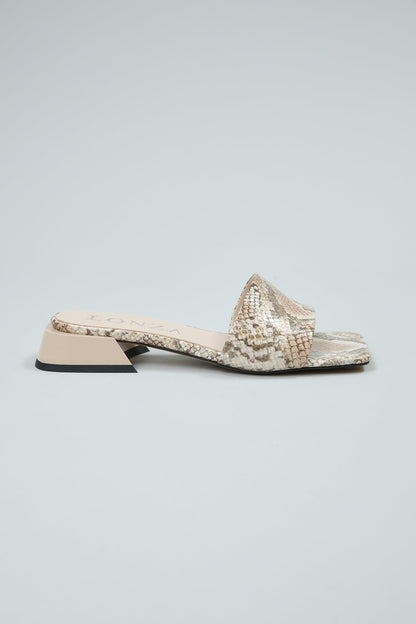 Blair | Snake Beige Top Sandals