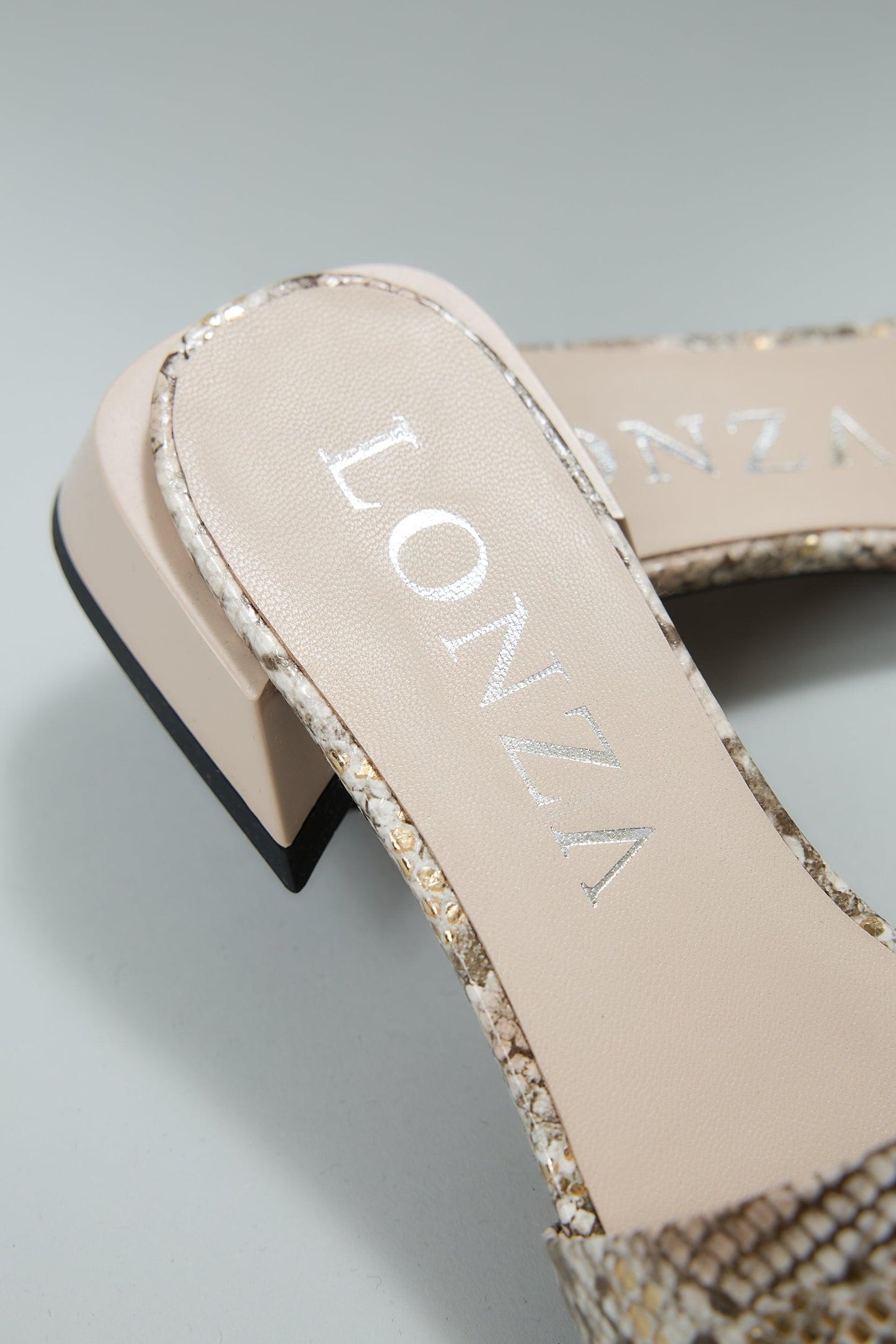 Blair | Snake Beige Top Sandals