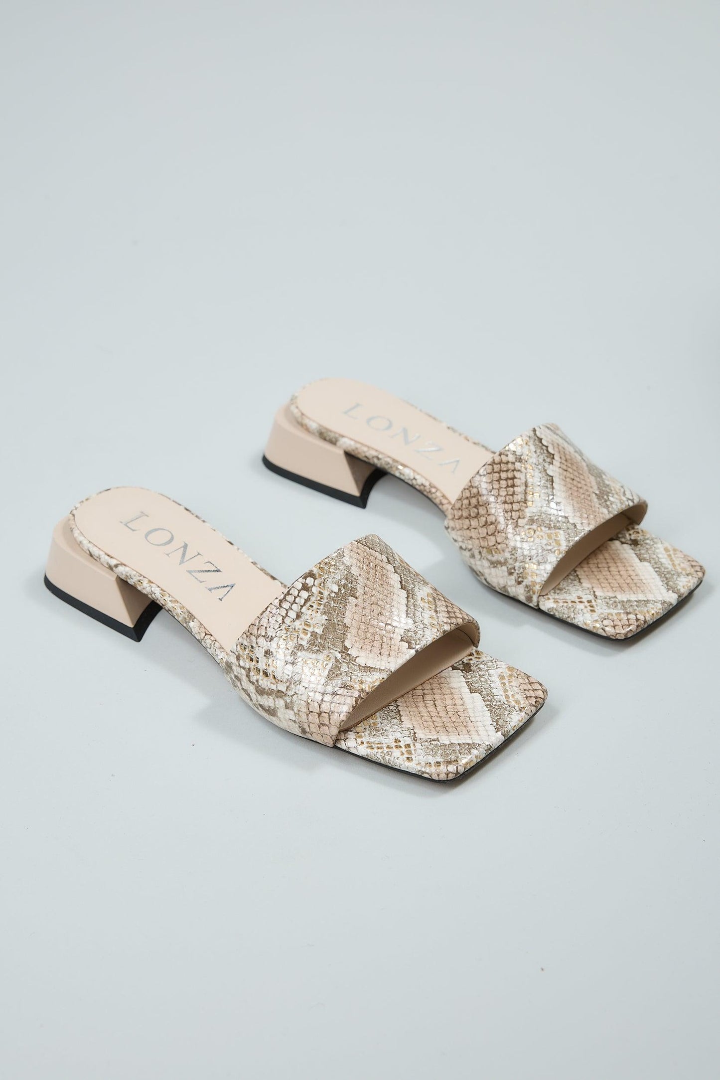 Blair | Snake Beige Top Sandals