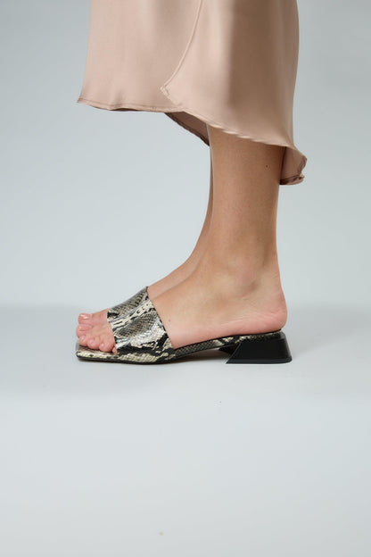 Blair | Snake Black Sandals