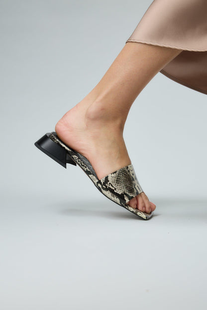 Blair | Snake Black Sandals