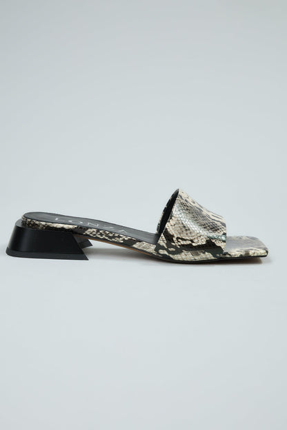 Blair | Snake Black Sandals