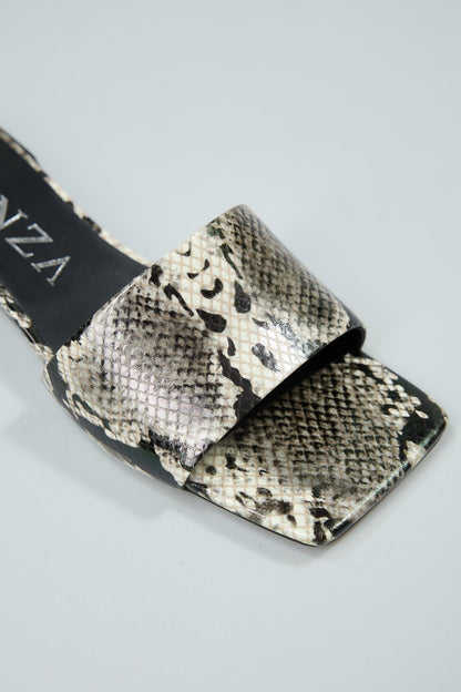 Blair | Snake Black Sandals