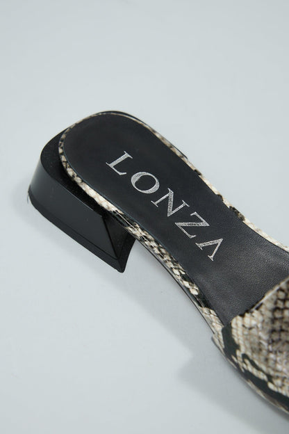 Blair | Snake Black Sandals