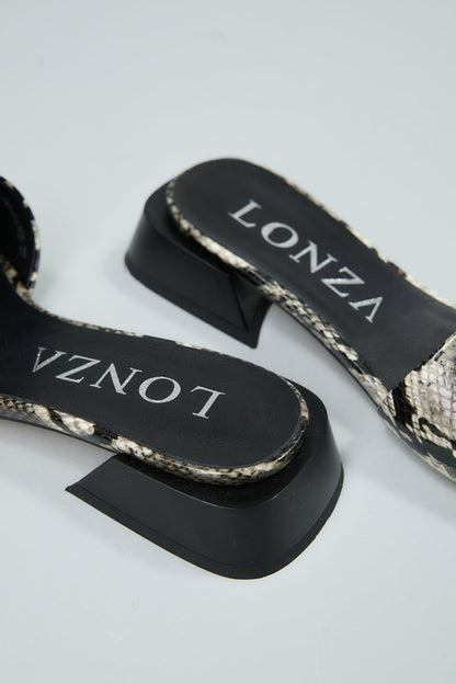 Blair | Snake Black Sandals