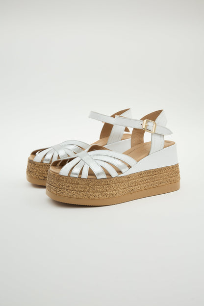Blair | White Sandal Heels