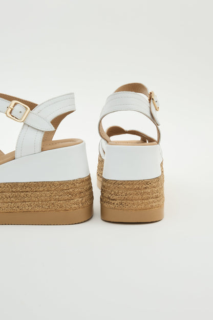 Blair | White Sandal Heels