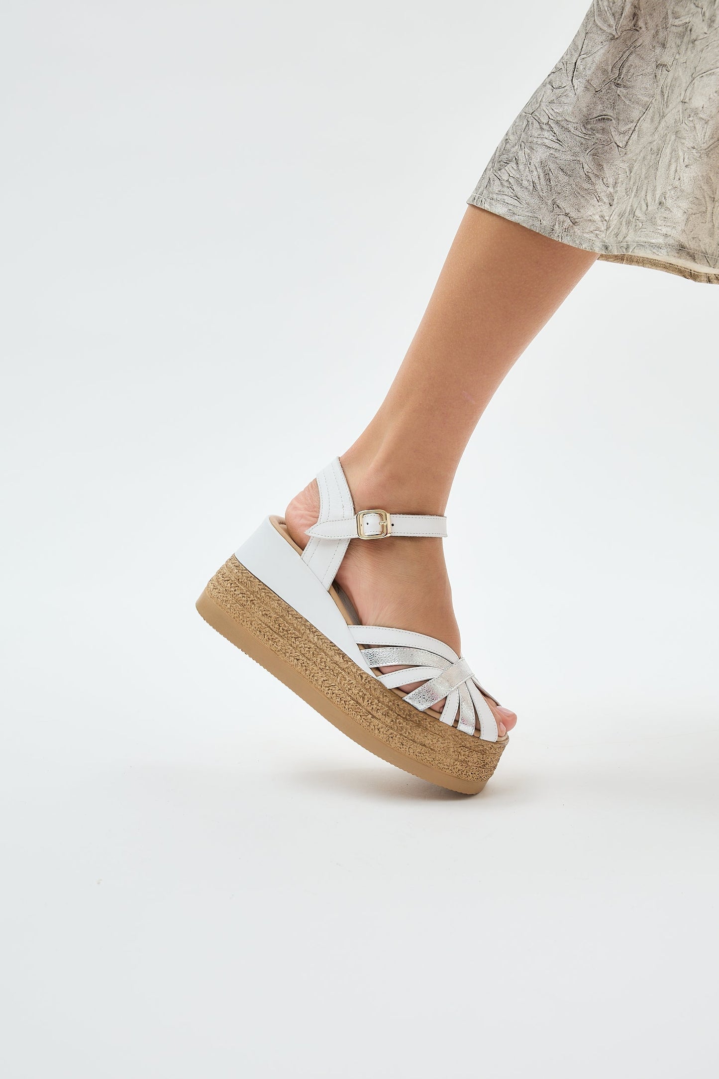 Blair | White Sandal Heels