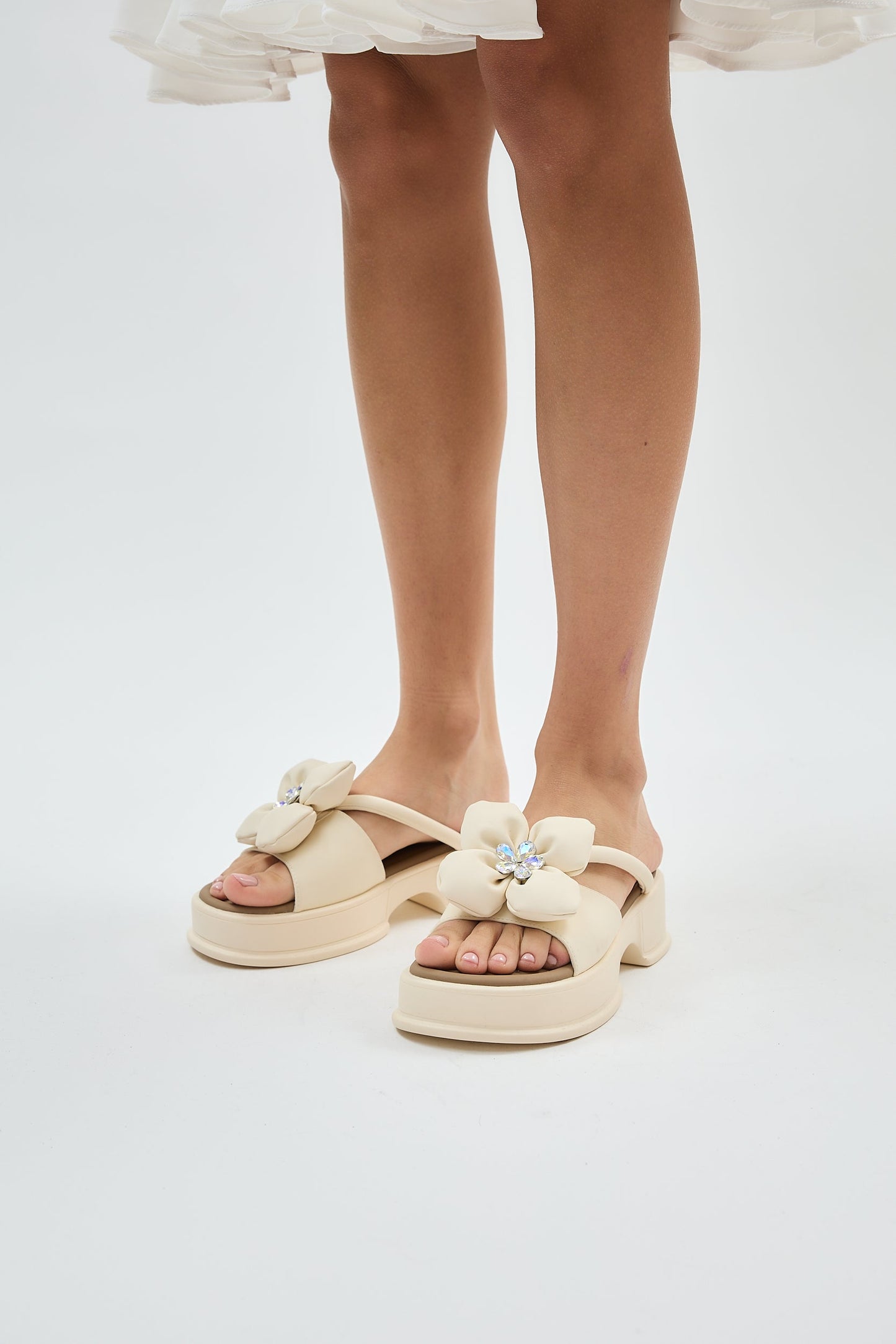 Blair | Milk Sandal Heels