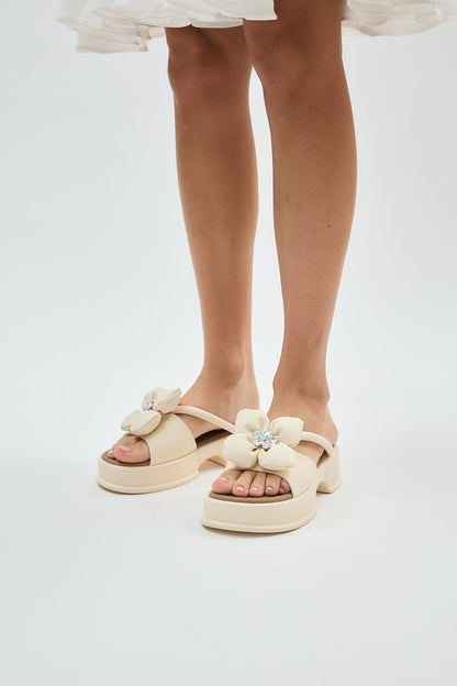 Blair | Milk Sandal Heels