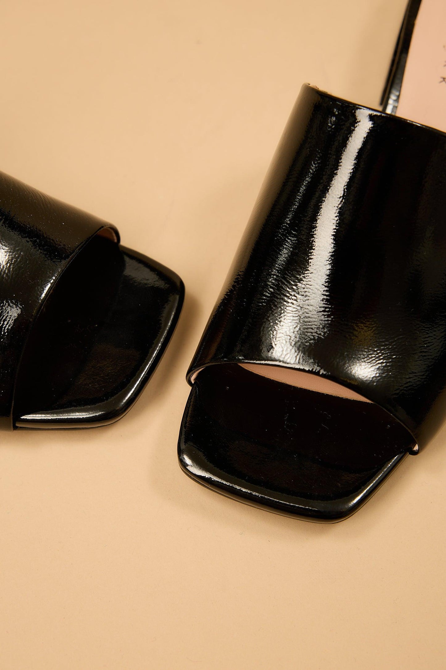 Blair | Black Glance Sandal Flats