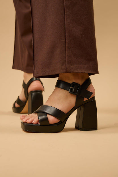 Blair | Black Sandal Heels