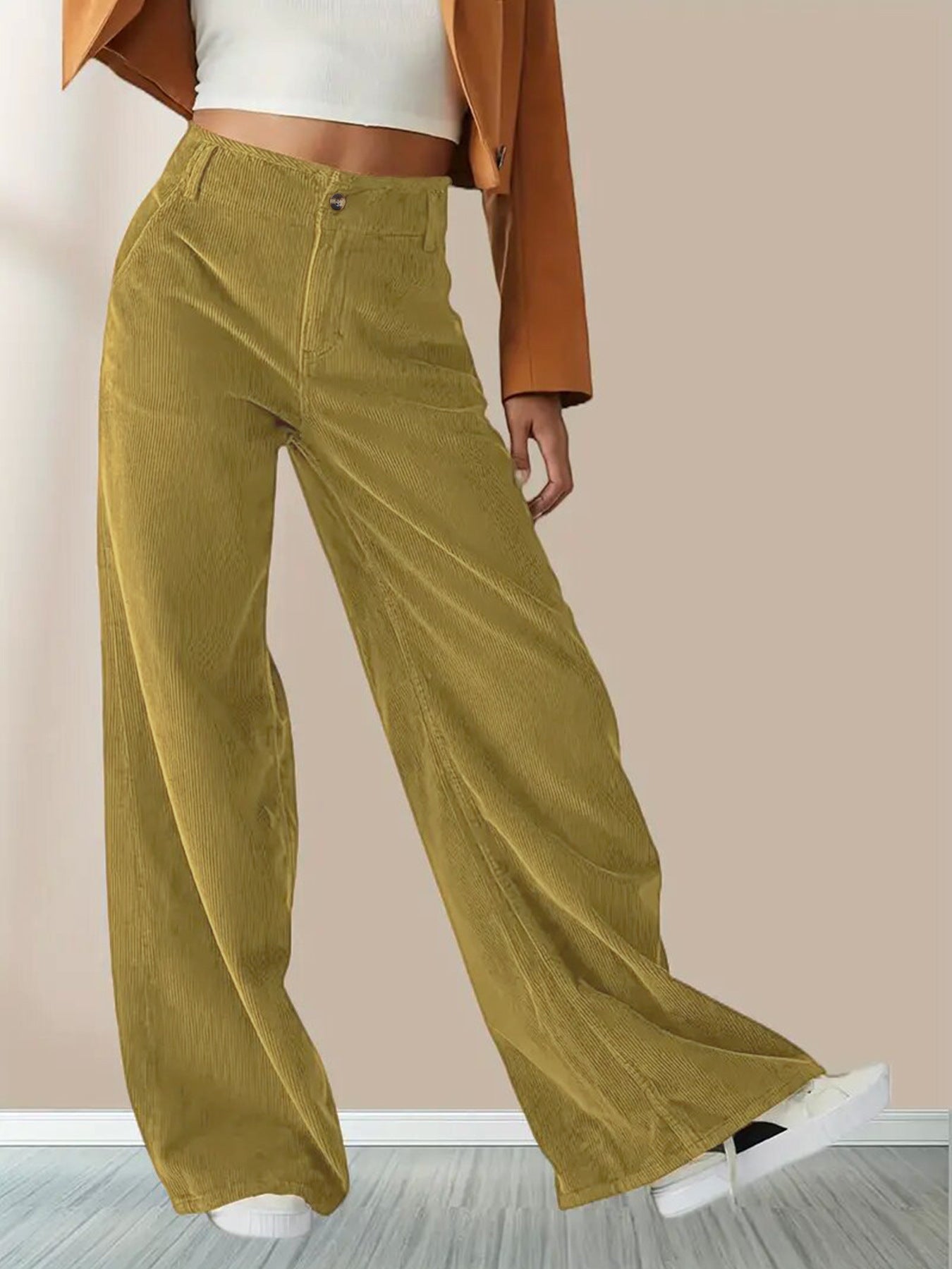 Women's Wide Leg Corduroy Pants | Casual