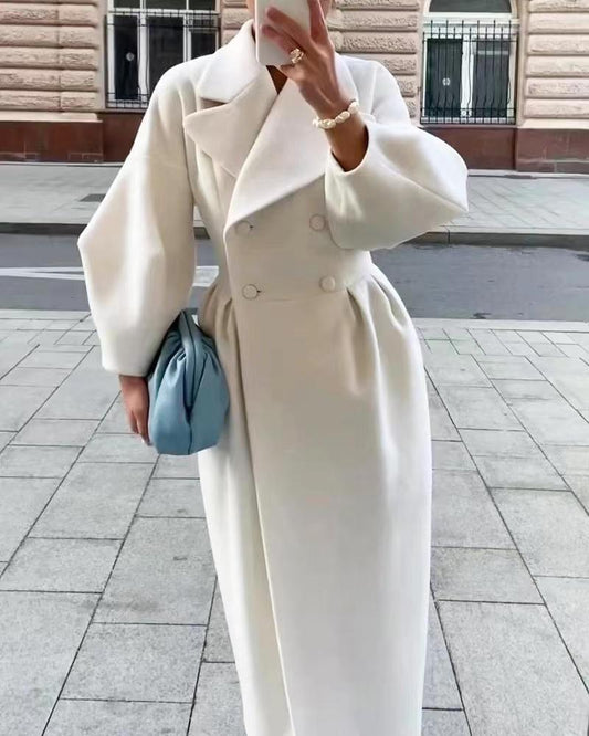 Long trench coat for women | Lapel collar