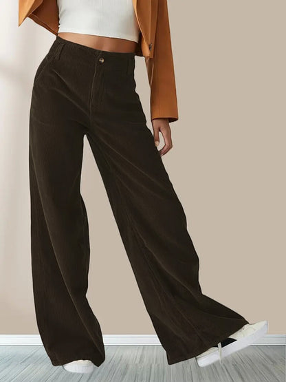 Women's Wide Leg Corduroy Pants | Casual