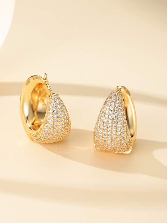 JULI PAVÉ HUGGIE HOOPS