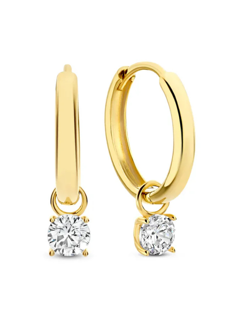 ELARO GOLD DROP HOOPS