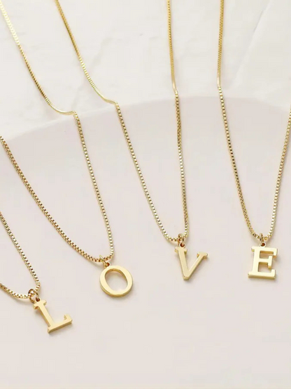 ENYA GOLD INITIAL NECKLACE