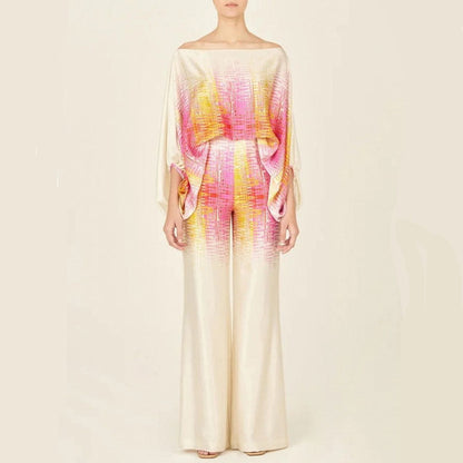 Women's One-Shoulder Printed Two-Piece Set | Stylish