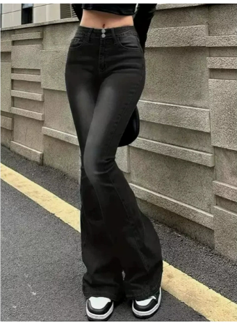 Stylish high-waisted flared jeans for women | Modern