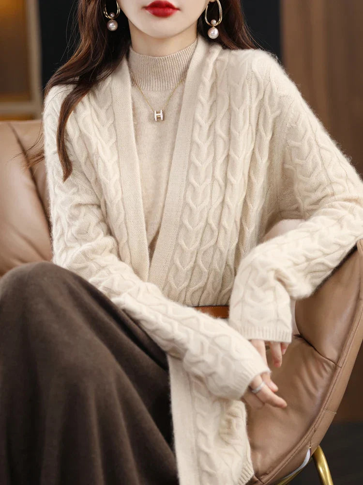 Merino Wool and Cashmere Cardigan