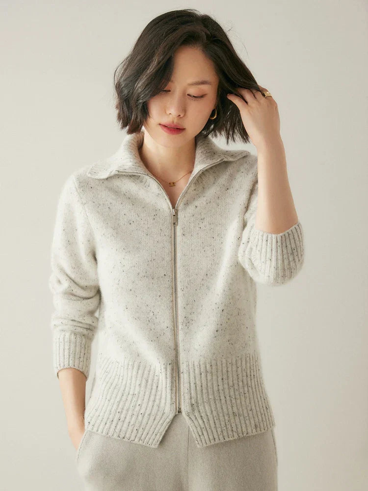 Cashmere Zip Cardigan