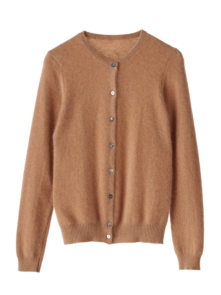Cashmere Crew Cardigan