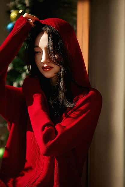 Cashmere Hooded Cardigan