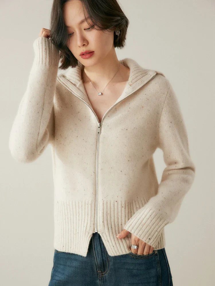 Cashmere Zip Cardigan