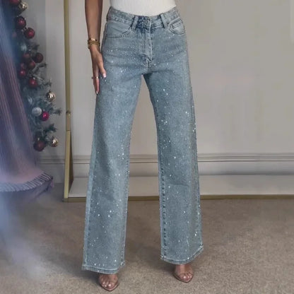 Women's Sparkling Style Mom Jeans | Casual