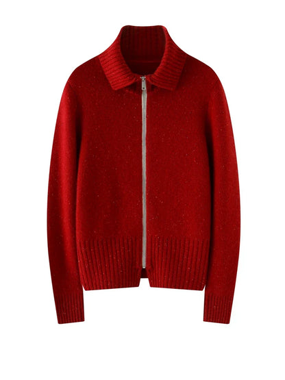 Cashmere Zip Cardigan