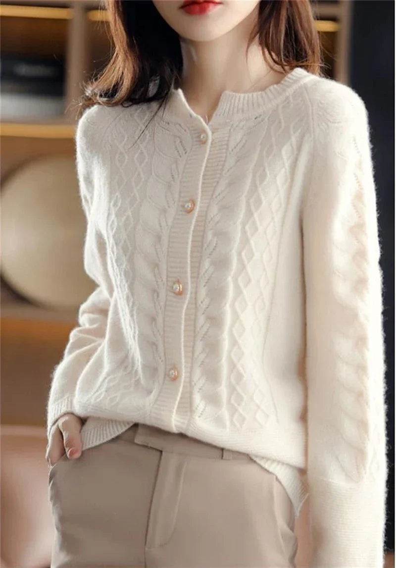 Cardigan with Pearl Buttons