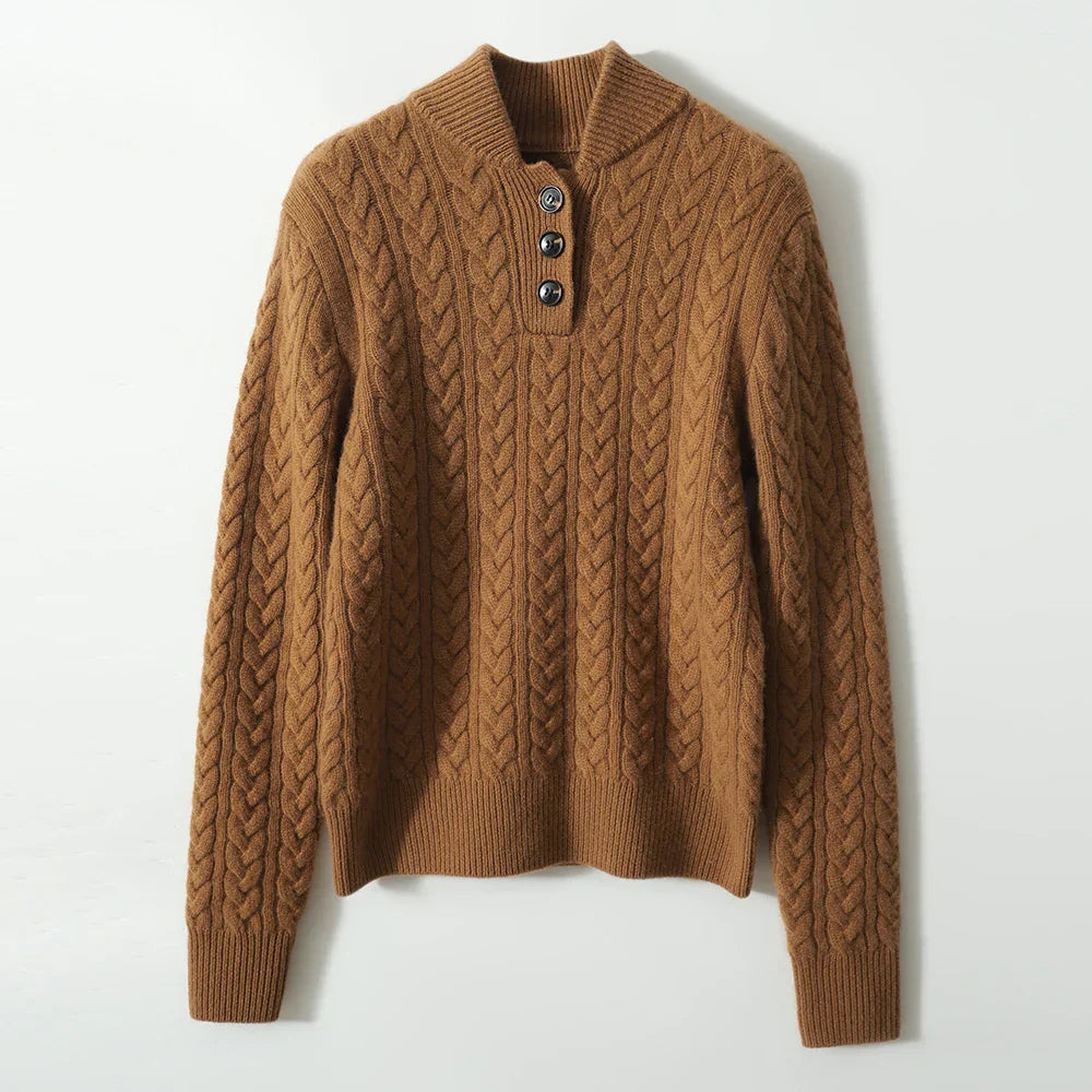 Anna-Berg | Button-Up Cashmere Sweater