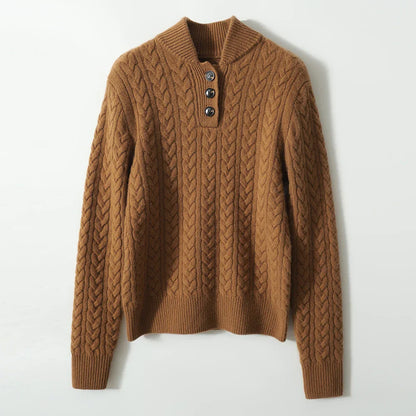 Anna-Berg | Button-Up Cashmere Sweater