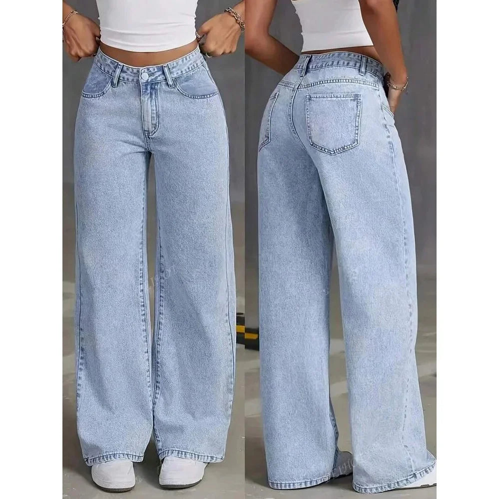 Women's High Waist Baggy Jeans | Casual