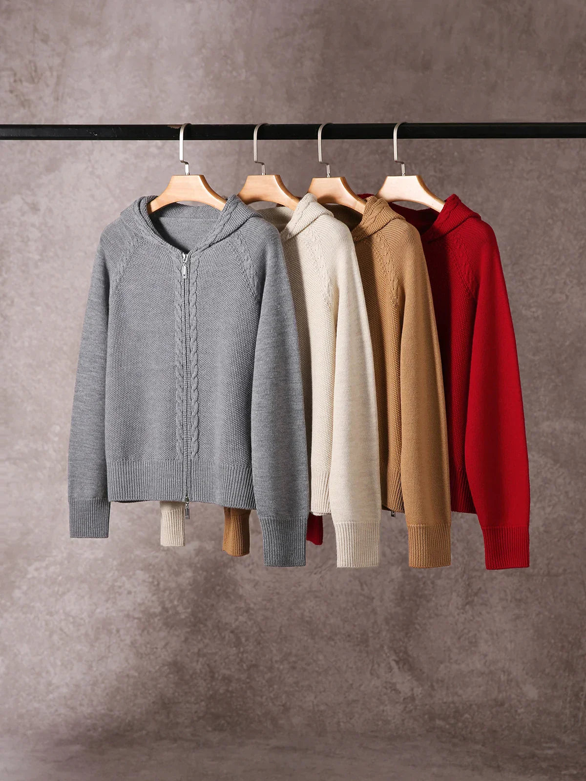 Cashmere Hooded Cardigan