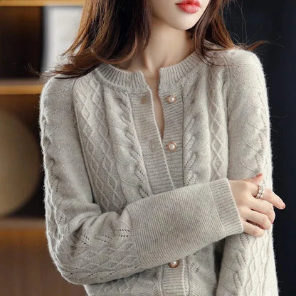 Cardigan with Pearl Buttons
