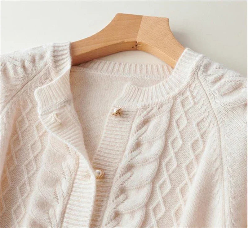 Cardigan with Pearl Buttons