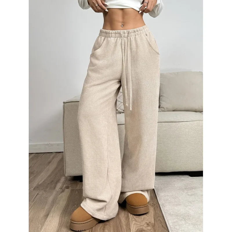 Women's Trendy High-Waisted Corduroy Pants | Relaxed Fit